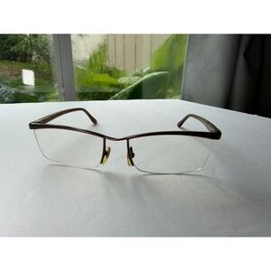 VTG Alain Mikli Starck Eyes Eyeglasses Brown PL9901 Half Rim Frames Only France